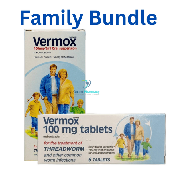 Vermox Family Bundle Worm Treatment
