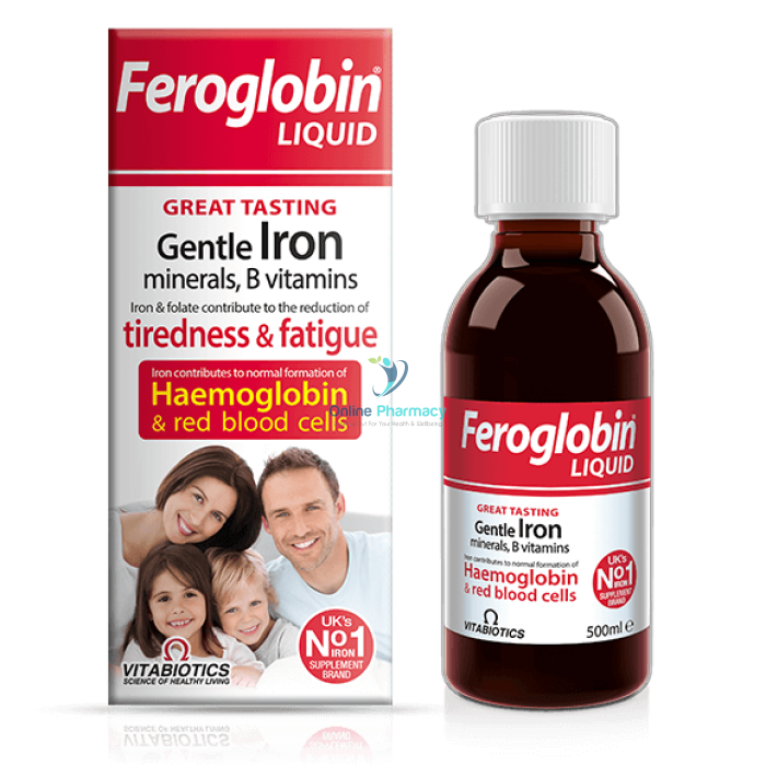 Vitabiotics Feroglobin Liquid Gentle Iron Minerals B Vitamins - 200ml - OnlinePharmacy