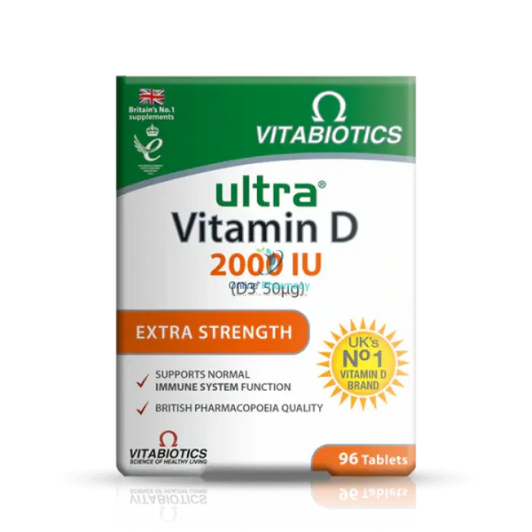 Vitabiotics Ultra D3 2000IU Tablets - 96 Tablets - OnlinePharmacy