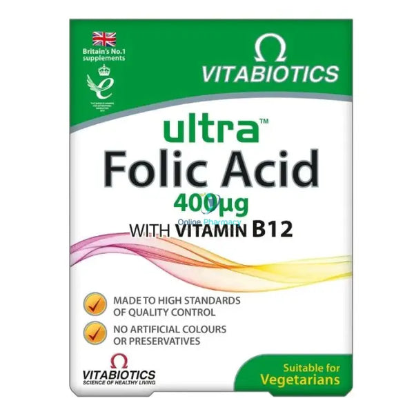 Vitabiotics Ultra Folic Acid 400Mcg - 60 Pack