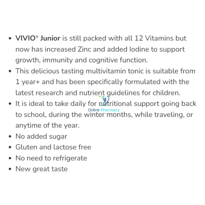 Vivio Junior Multivitamin Tonic - 250Ml Multivitamins