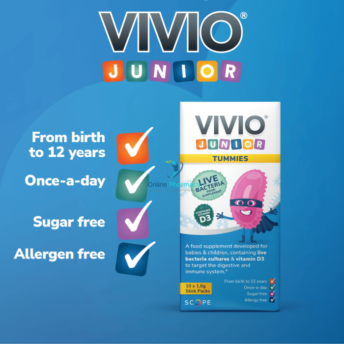 Vivio Junior Tummies - 10 x 1.6g