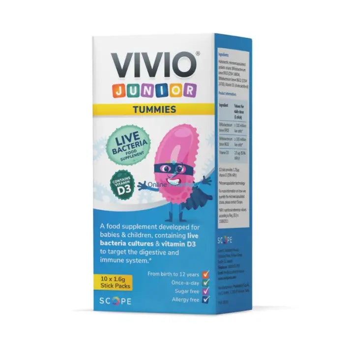 Vivio Junior Tummies - 10 x 1.6g - OnlinePharmacy