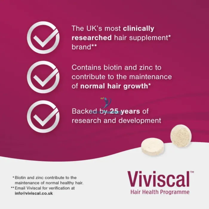 Viviscal Max Strength Hair Growth Supplements - 60 Tabs Vitamins &