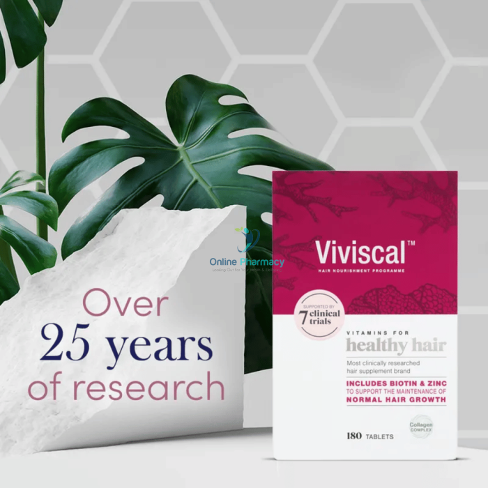 Viviscal Max Strength Hair Growth Supplements Value Pack - 180 Tabs Vitamins &