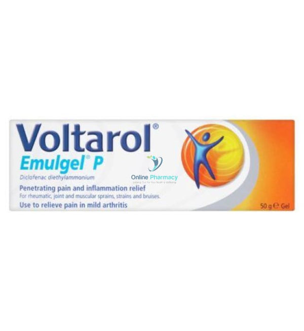 Voltarol Emulgel P 1% Diclofenac Gel - 30/50/100g - OnlinePharmacy