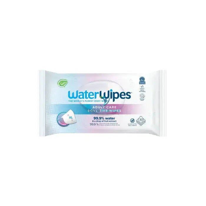 Waterwipes Adult Care Sensitive Wipes 30 Pack Wipes