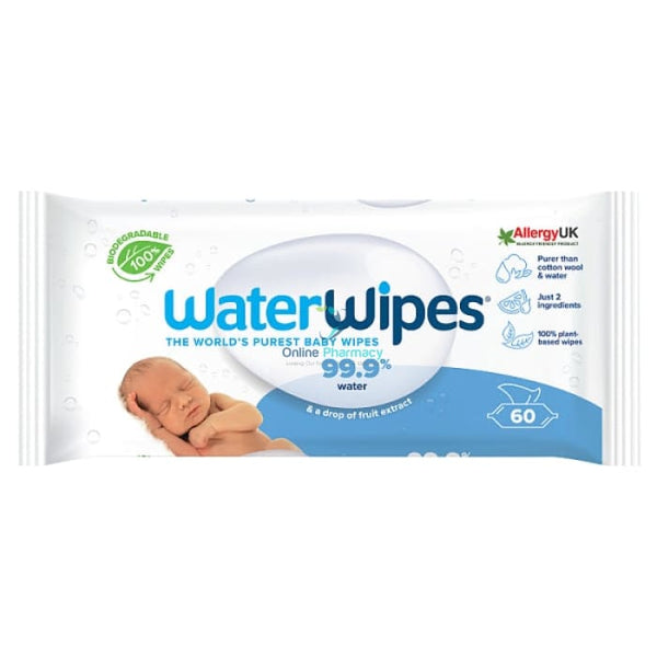 WaterWipes Sensitive Biodegradable Baby Wipes - 60 Pack - OnlinePharmacy