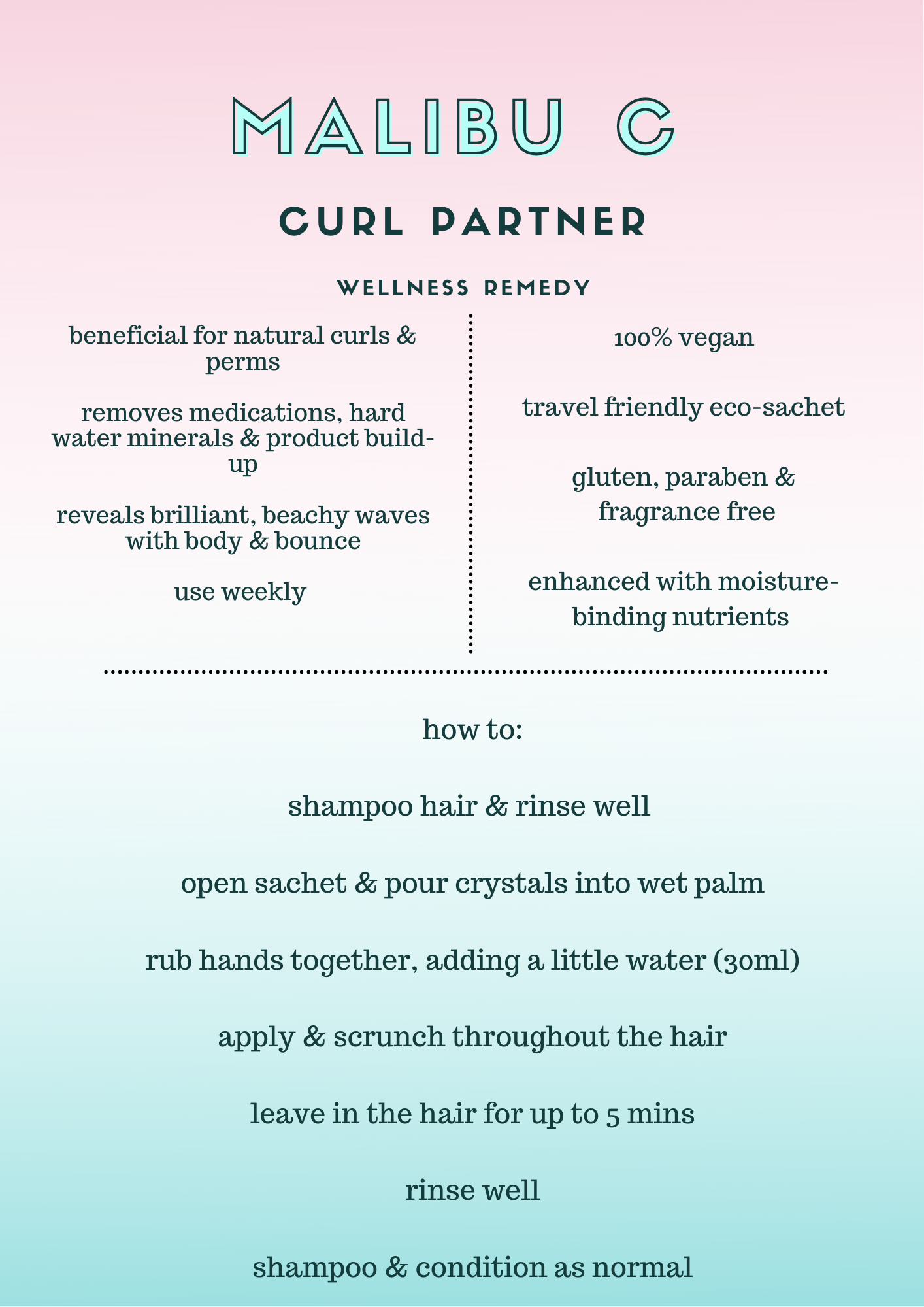 Malibu C Curl Partner Remedy Sachet