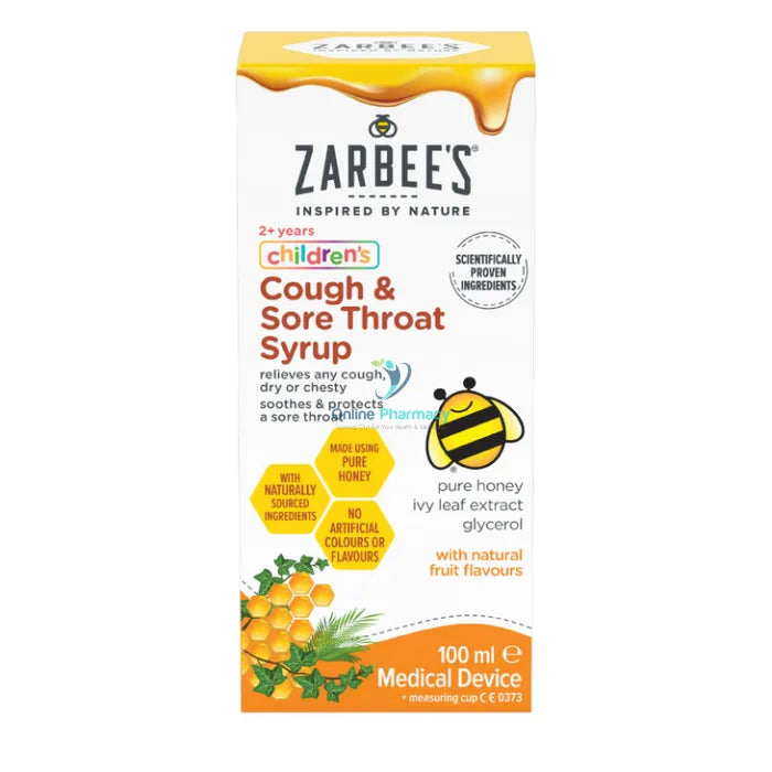 ZARBEES Childrens Cough & Sore Throat Syrup 100ml
