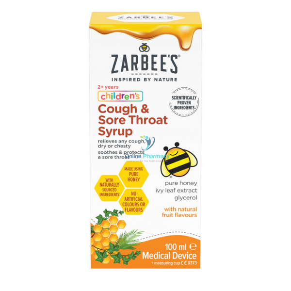 Zarbees Childrens Cough & Sore Throat Syrup 100Ml