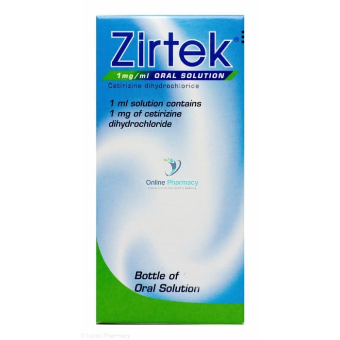 Zirtek Cetirizine Oral Solution - 100ml/200ml - OnlinePharmacy
