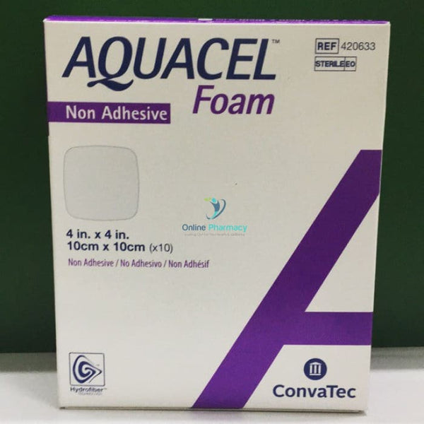 Convatec Aquacel Foam Non Adhesive Dressings 10cm x 10cm - 10 Pack - OnlinePharmacy